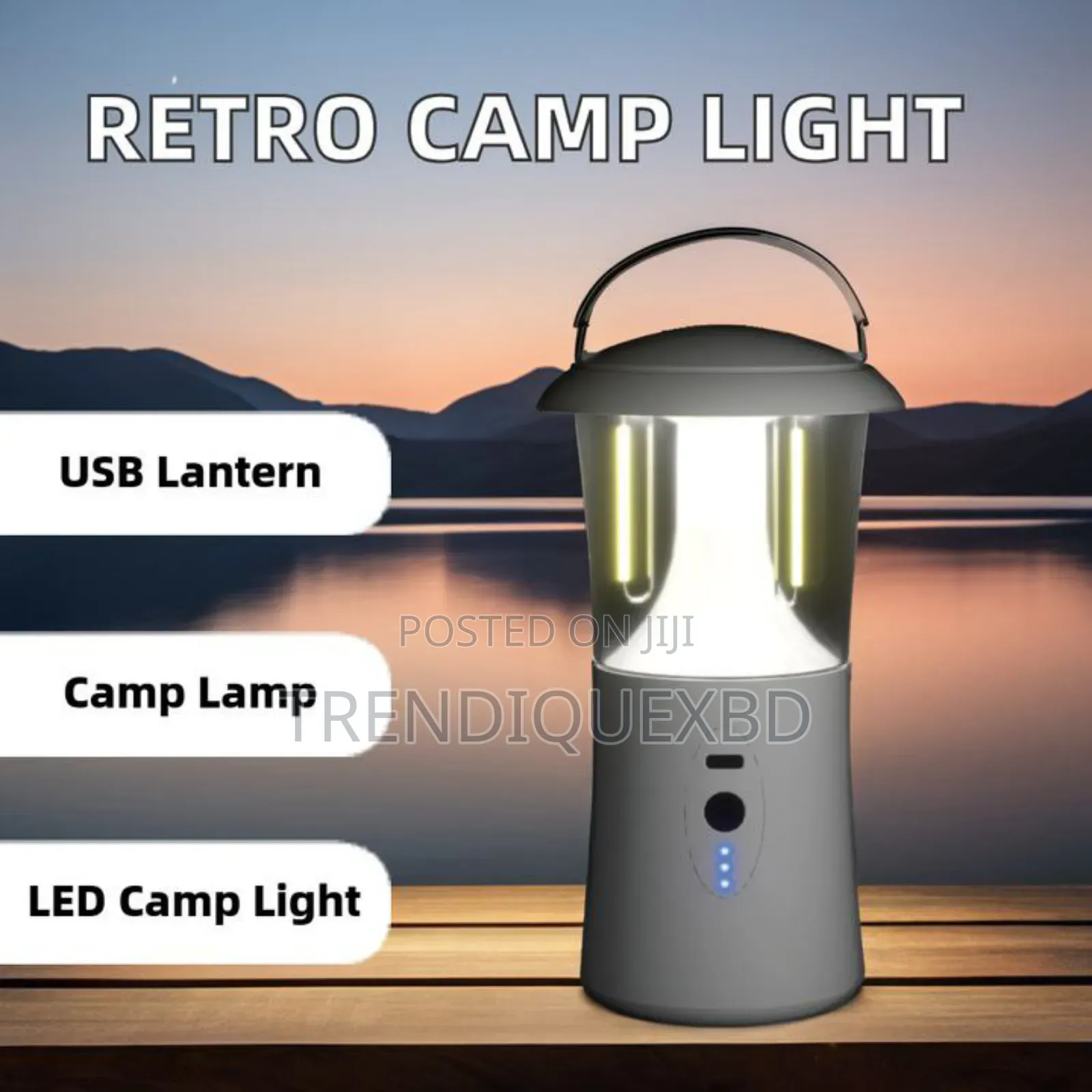 Portable Rechargeable Led Lantern – Retro Style