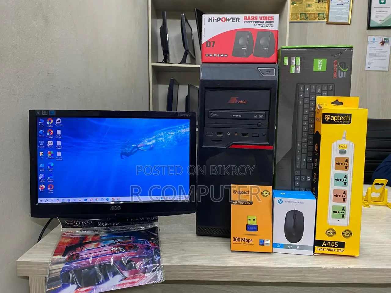 Desktop Computer 4GB Intel Core i3 SSD 128GB