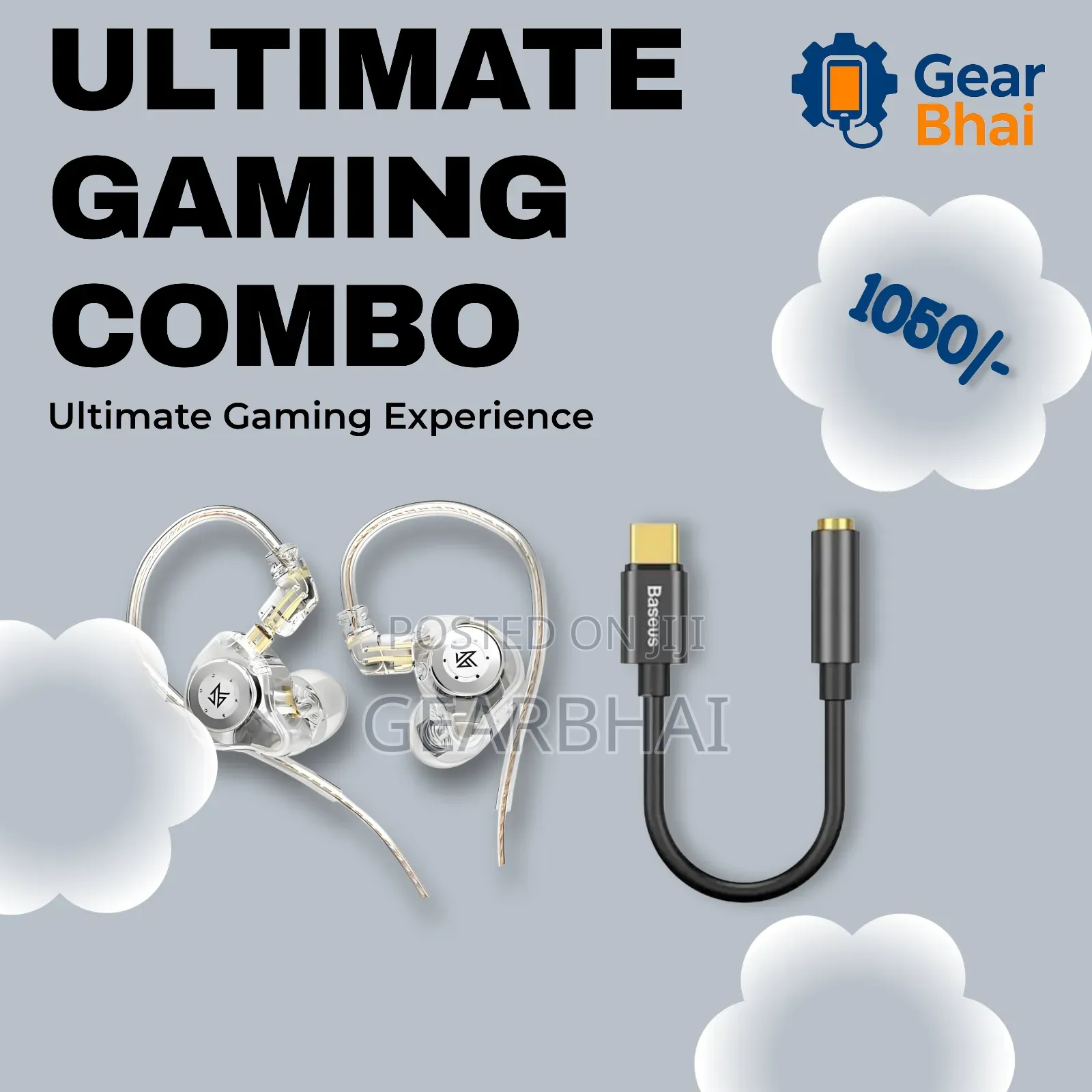 Ultimate Gaming Combo. Kz Edx Pro Baseus Type C to 3.5mm