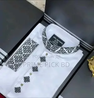 Embroidered Tenchil Cotton Panjabi for Men