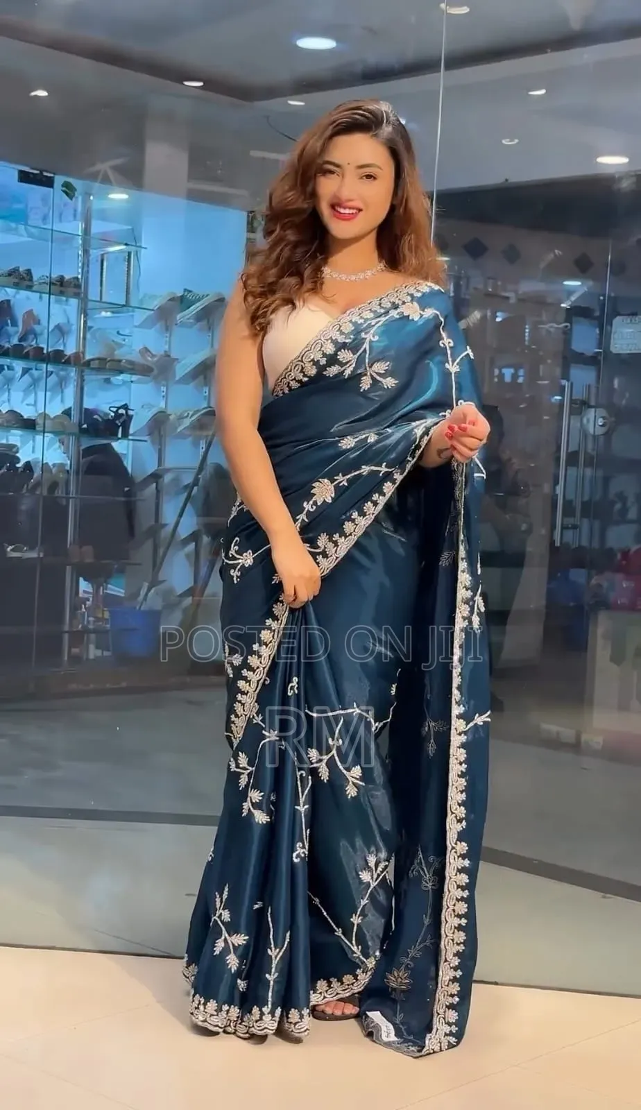 Chinigura Georgette Sequences and Embroidery Saree