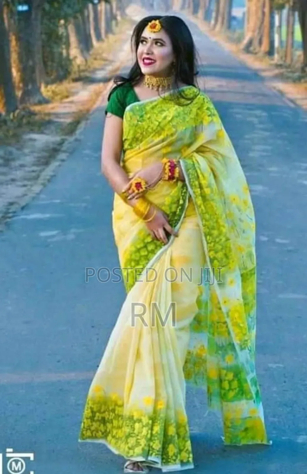 Hand Print Half Silk Sharee