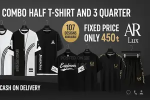 Photo - Combo Offer: Half T-Shirt 3-Quarter Pant Set –