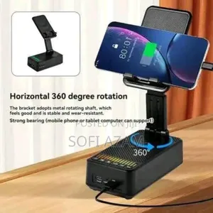 3-in-1 Bluetooth Speaker With Phone Holder Power Bank