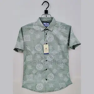 Photo - Pure Cotton Half Sleeve Printed Shirt for Men | Shy Looks