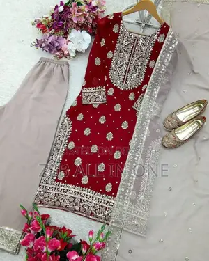 Pakistani Aspire Three Piece All Over Siquyens Ambudari Wark