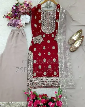 Pakistani Aspire Three Piece All Over Siquyens Ambudari Wark