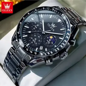 Olevs 3618 Butterfly Lock Stainless Steel Watch for Men