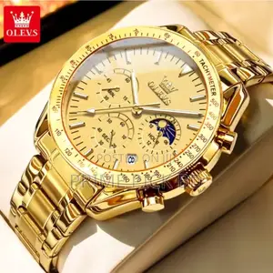 Olevs 3618 Butterfly Lock Stainless Steel Watch for Men