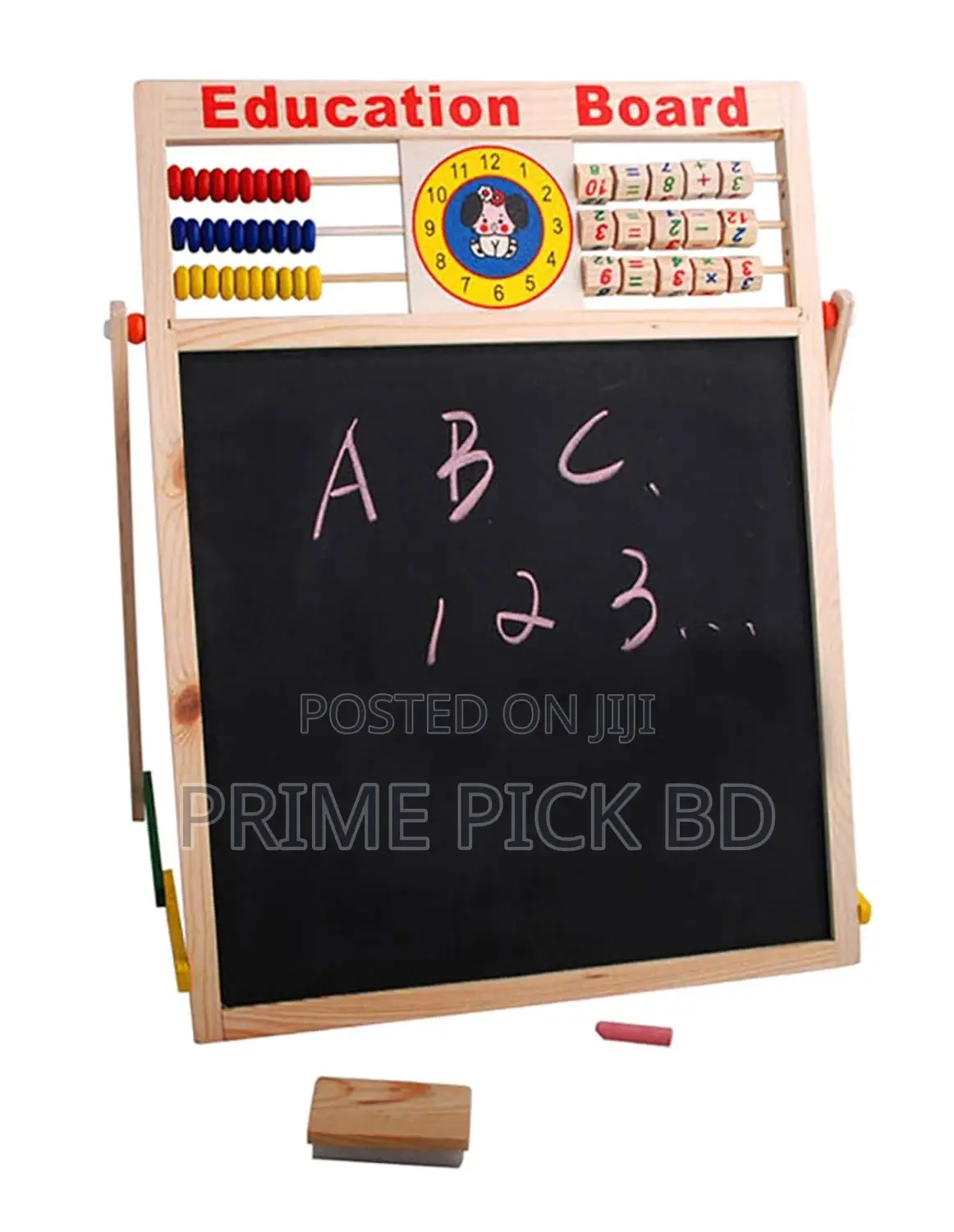 Magnetic Wooden Doublesided Whiteboard Blackboard for Kids