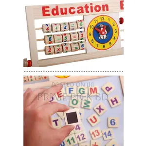 Magnetic Wooden Doublesided Whiteboard Blackboard for Kids