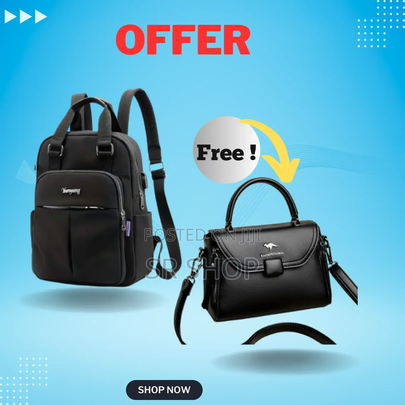 Bag Pack High Quality Leather Kangaroo Handbag
