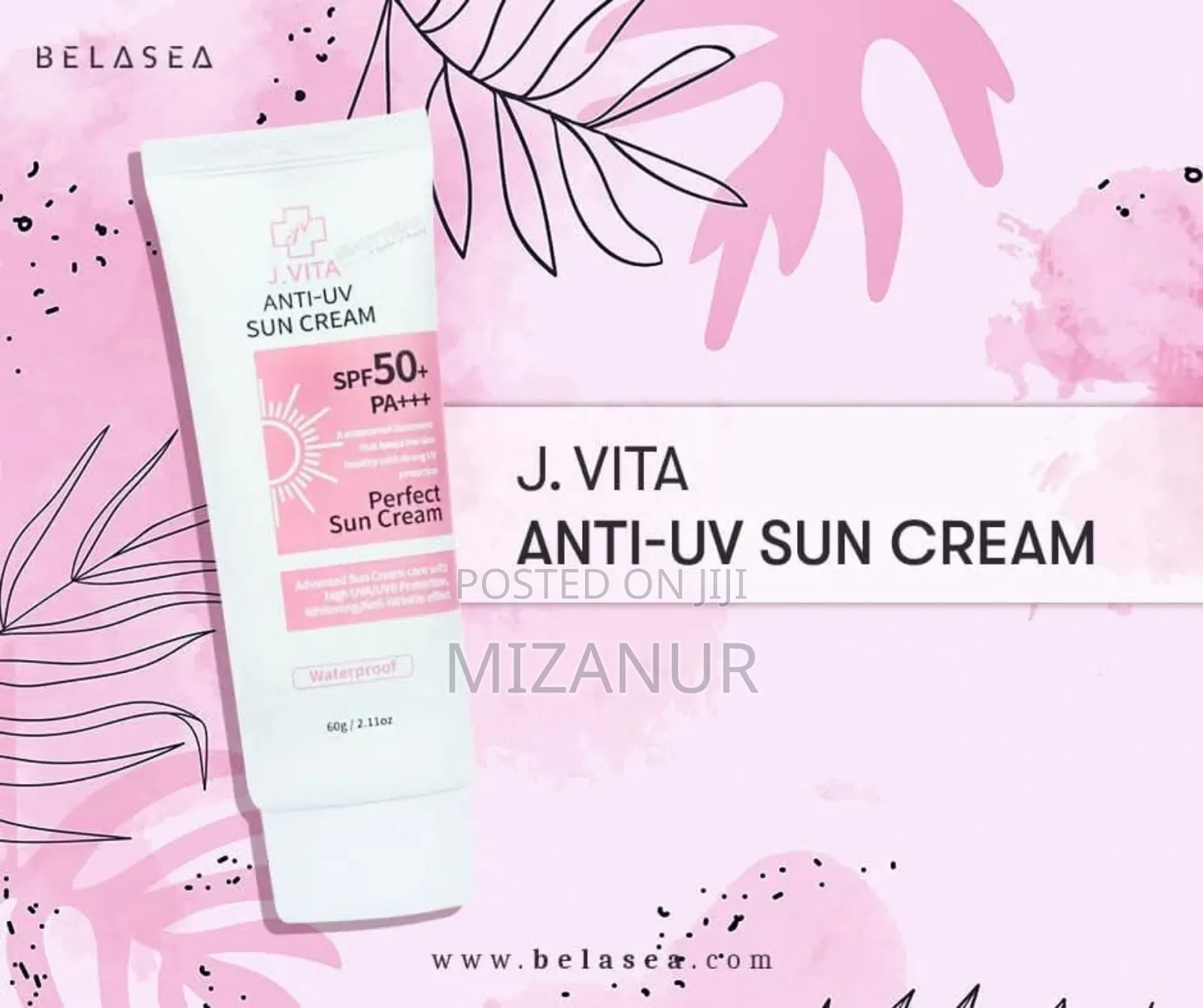 J. Vita Anti Uv Sun Cream With SPF 50+ Pa+ (60gm)