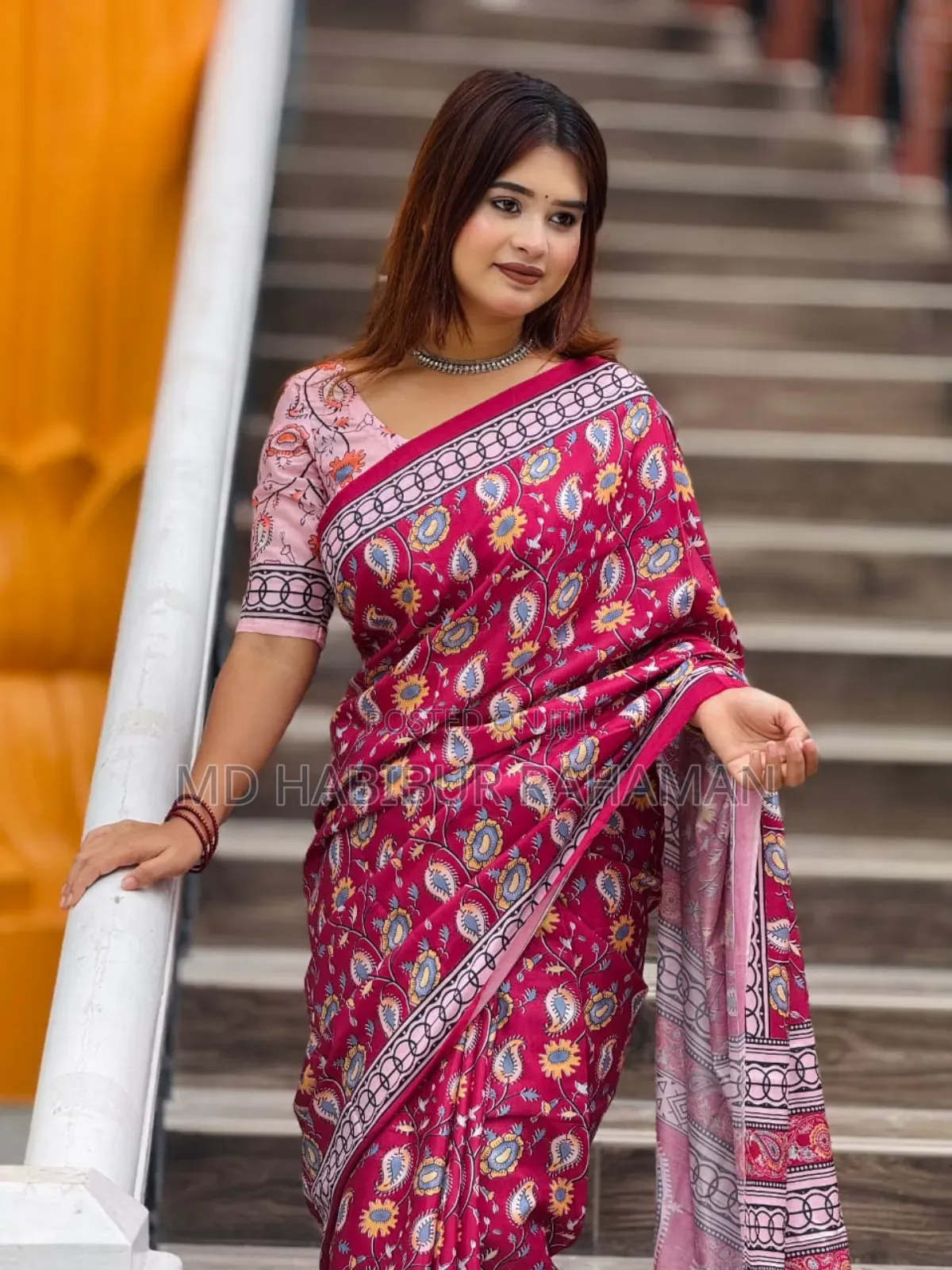 Digital Print Sharee With Blause PCS