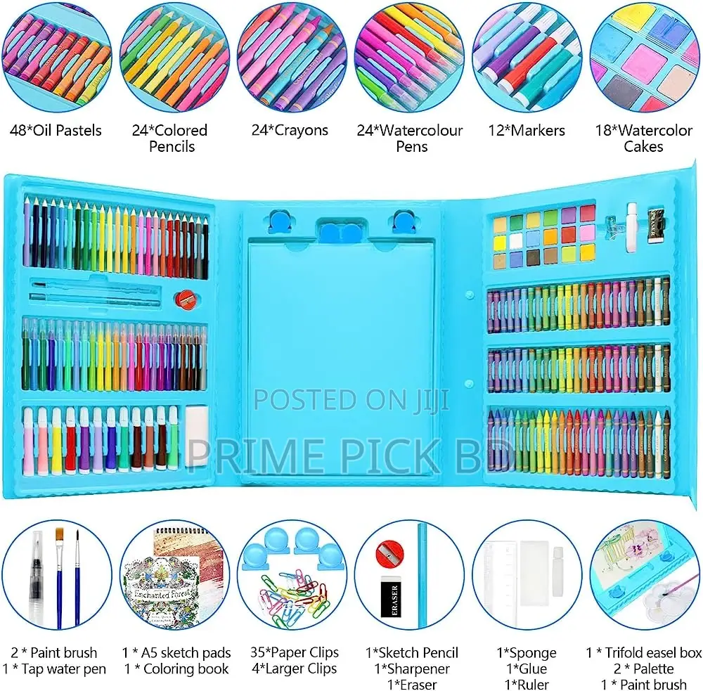 208 PCS Unicorn Art Set – Complete Drawing Painting Kit