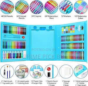 208 PCS Unicorn Art Set – Complete Drawing Painting Kit