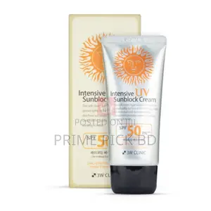 Photo - Korean 3w Clinic Intensive Uv Sunblock Cream Spf50+/Pa+