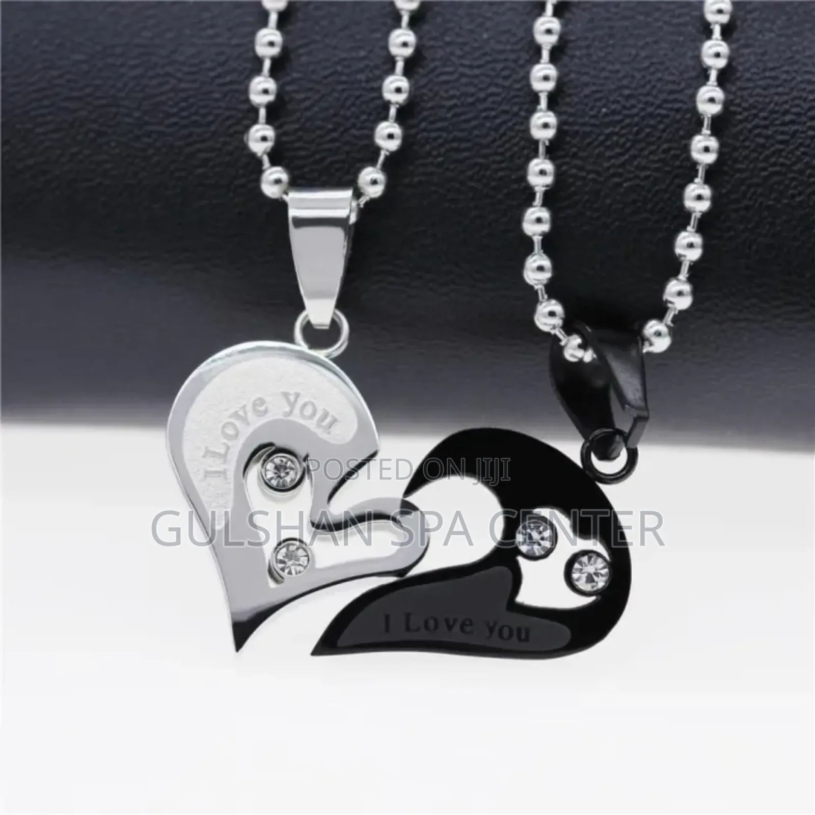 I Love You Couple Necklace Pendent Chain Puzzle Matching