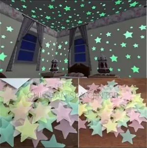 Photo - 100pcs 3cm Glow-in-the-dark Luminous Star Stickers