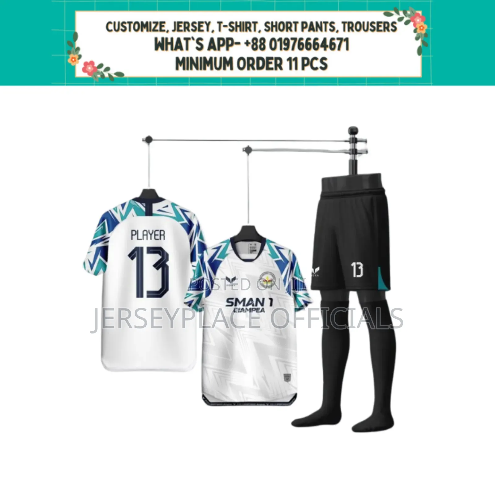 Customize Jersey Minimum Order 11 PCS