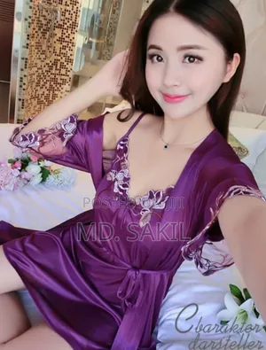 Photo - Silksatin Night Dress for Women