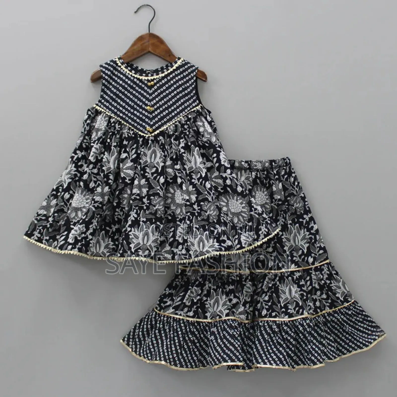 Trendy Baby Tops With Sharara Design Pattern