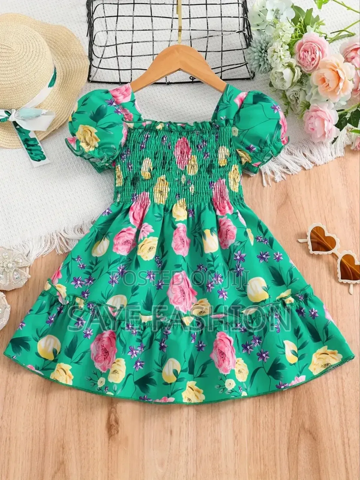 Flower Gown Elegant Floral Fit Dress for Girls
