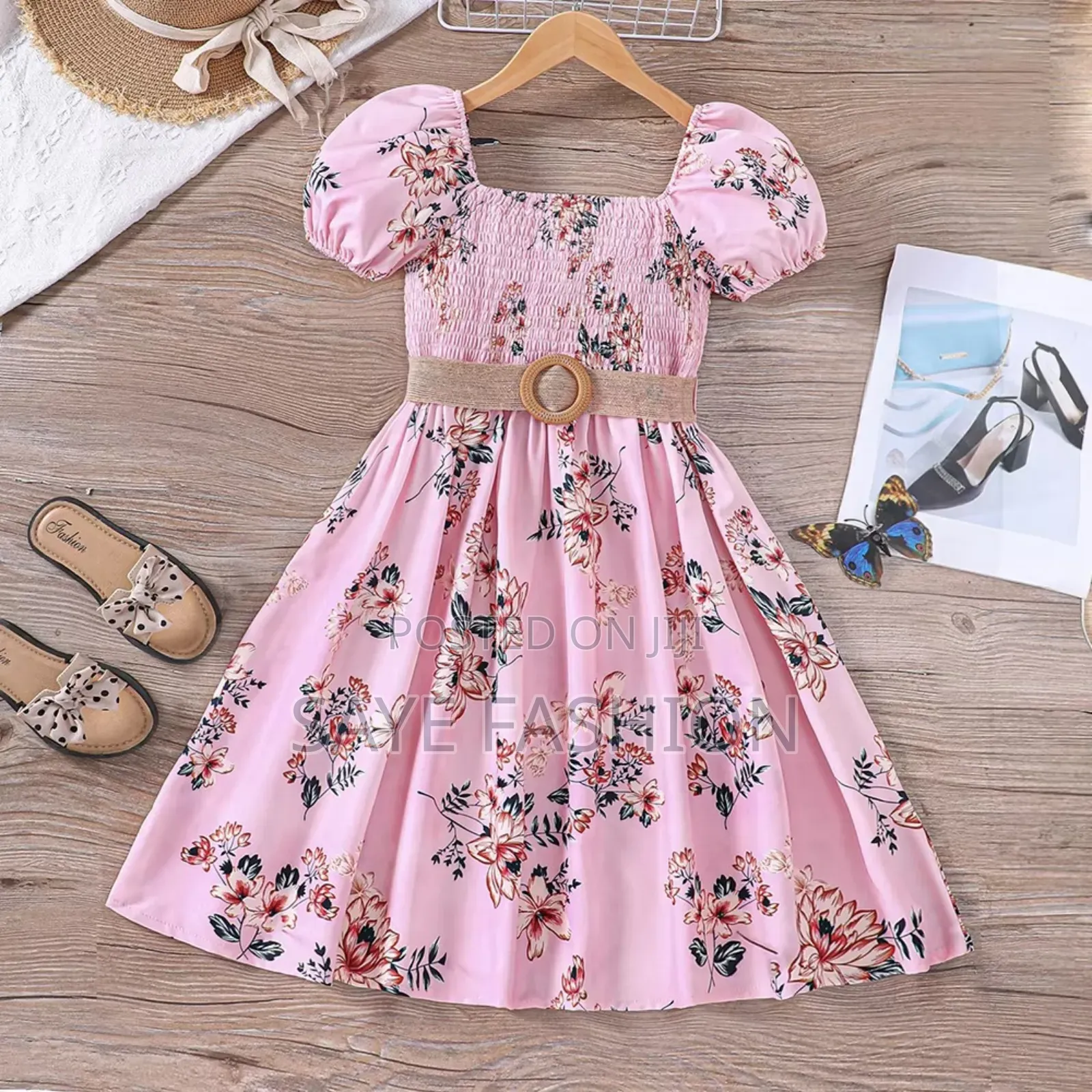 Flower Gown Elegant Floral Fit Dress for Girls