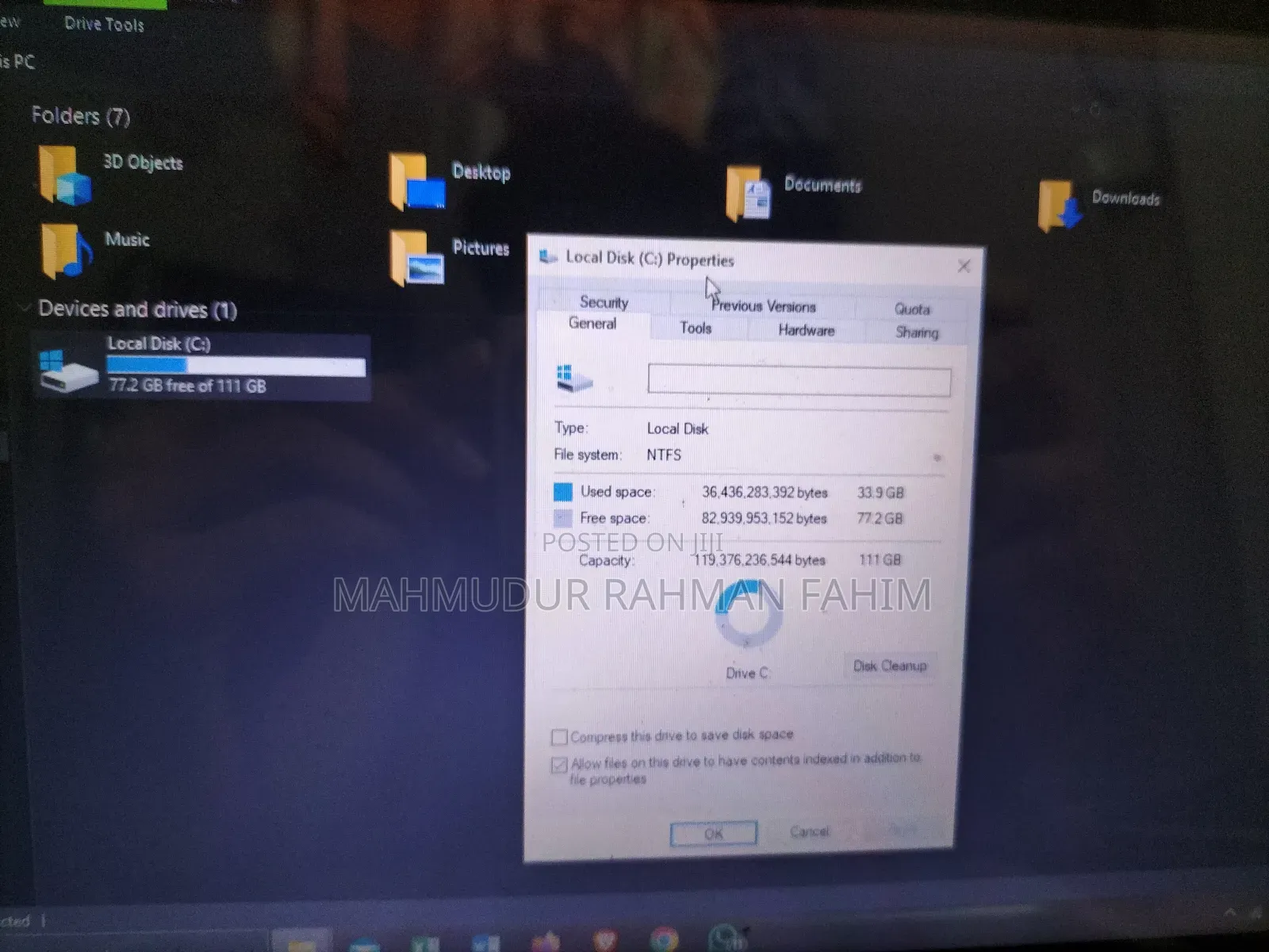 Laptop HP 4GB Intel SSD 128GB