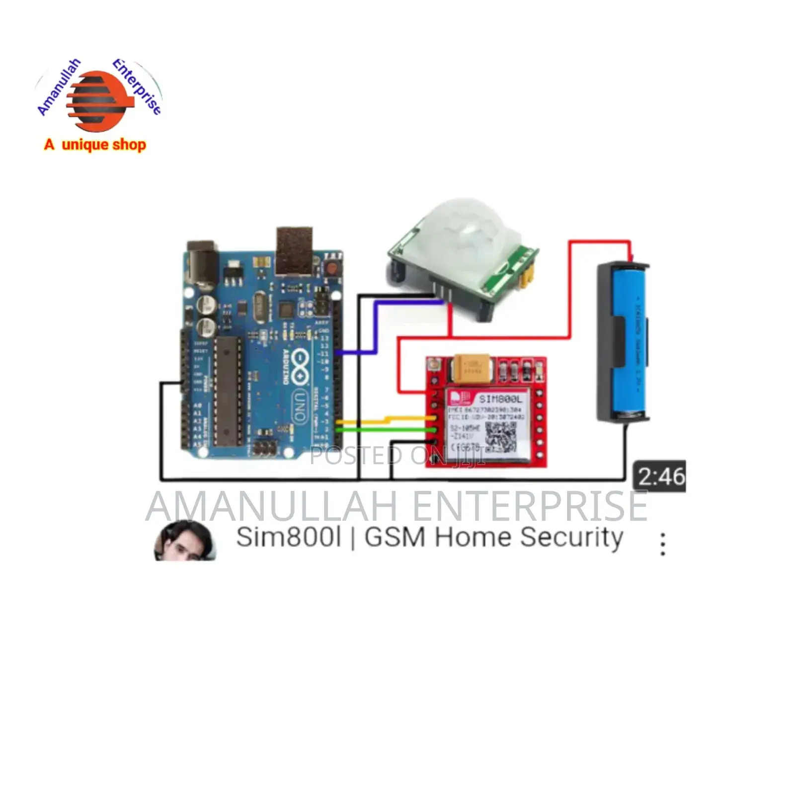 GSM 800l, PIR সেন্সর এবং Arduino সহ স্বয়ংক্রিয় নিরাপত্তা ব্যবস্থা