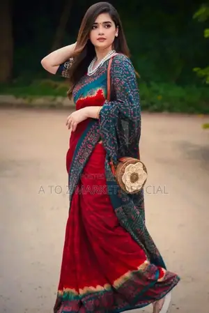  Digital Print Sharee With Blouse Piece 