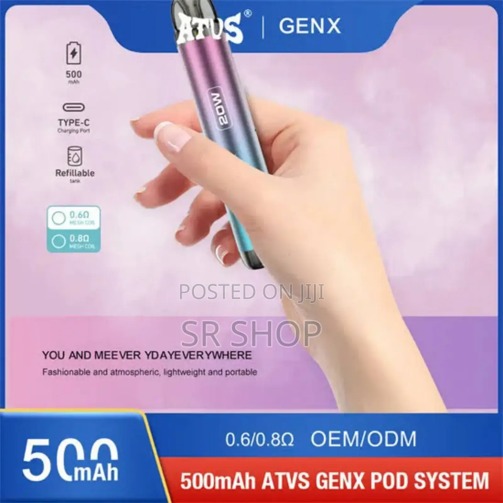 Atvs Genx Disposable Vape Pod 2ml Capacity