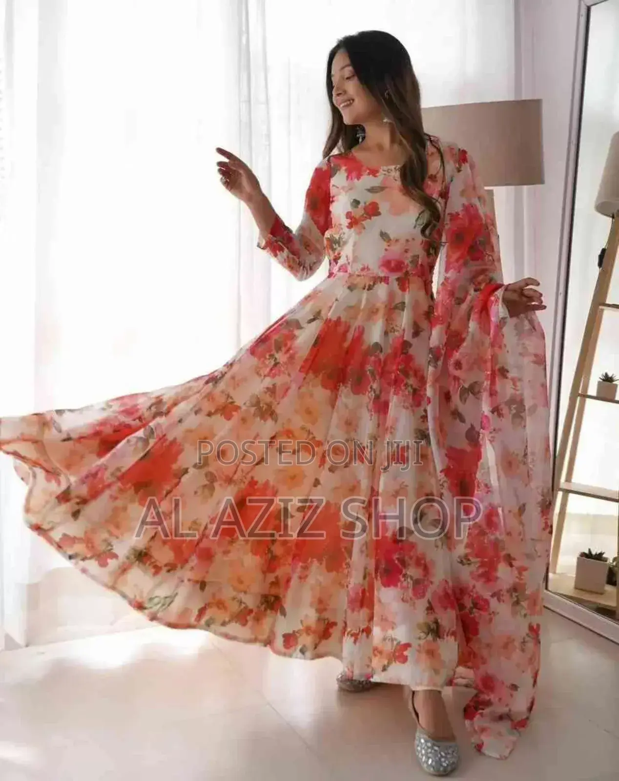 Exclusive Printed Georgette Gown Set
