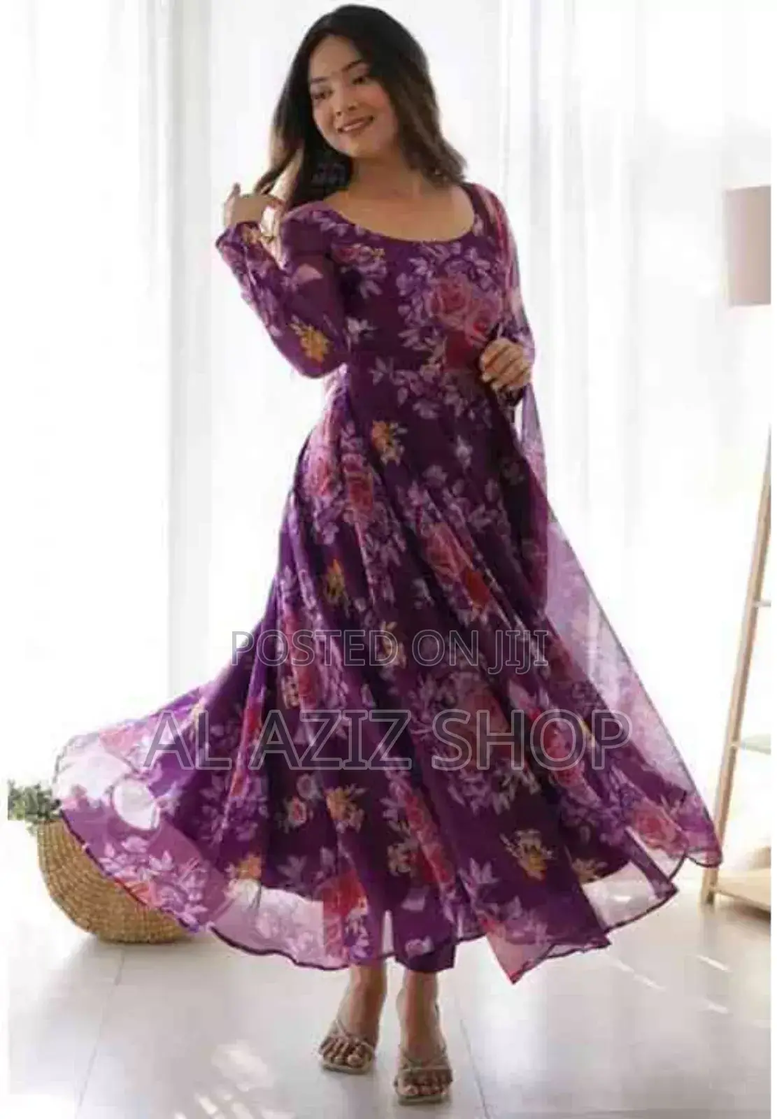 Exclusive Printed Georgette Gown Set