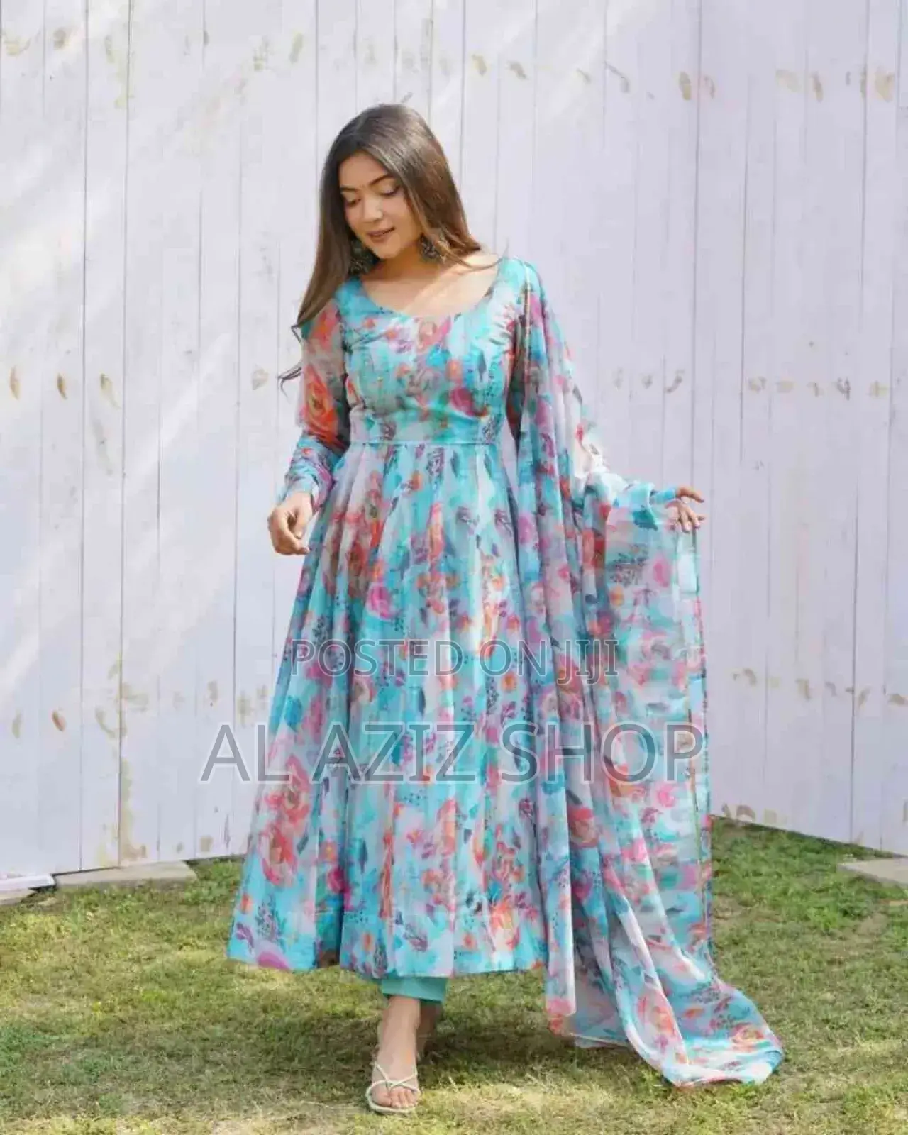 Exclusive Printed Georgette Gown Set