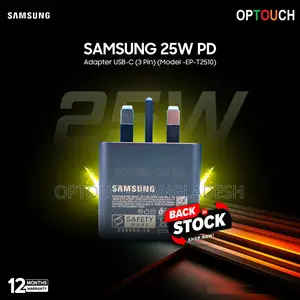 Photo - Samsung 25w Pd Adapter Usb-C (3 Pin) (Model -Ep-T2510)