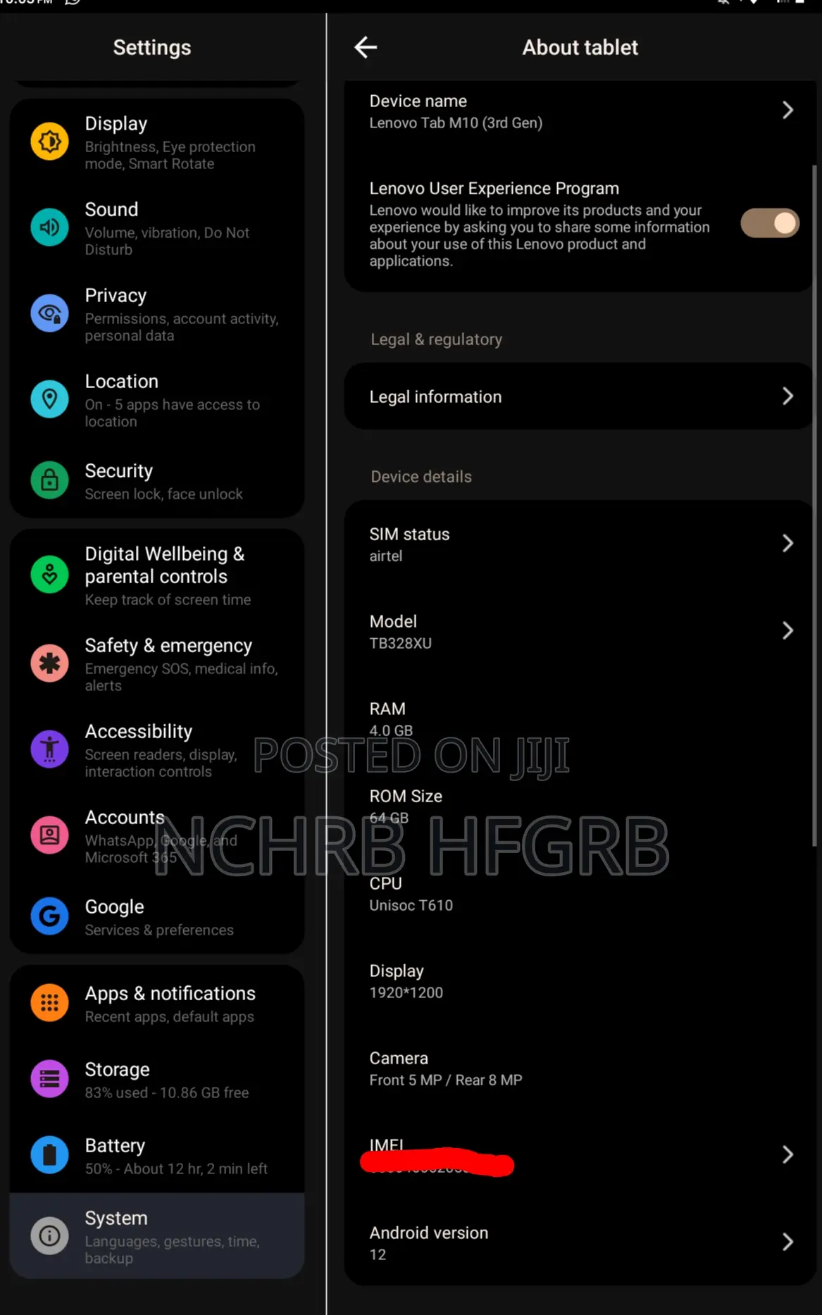 Lenovo Tab M10 Plus (3rd Gen) 64 GB Gray