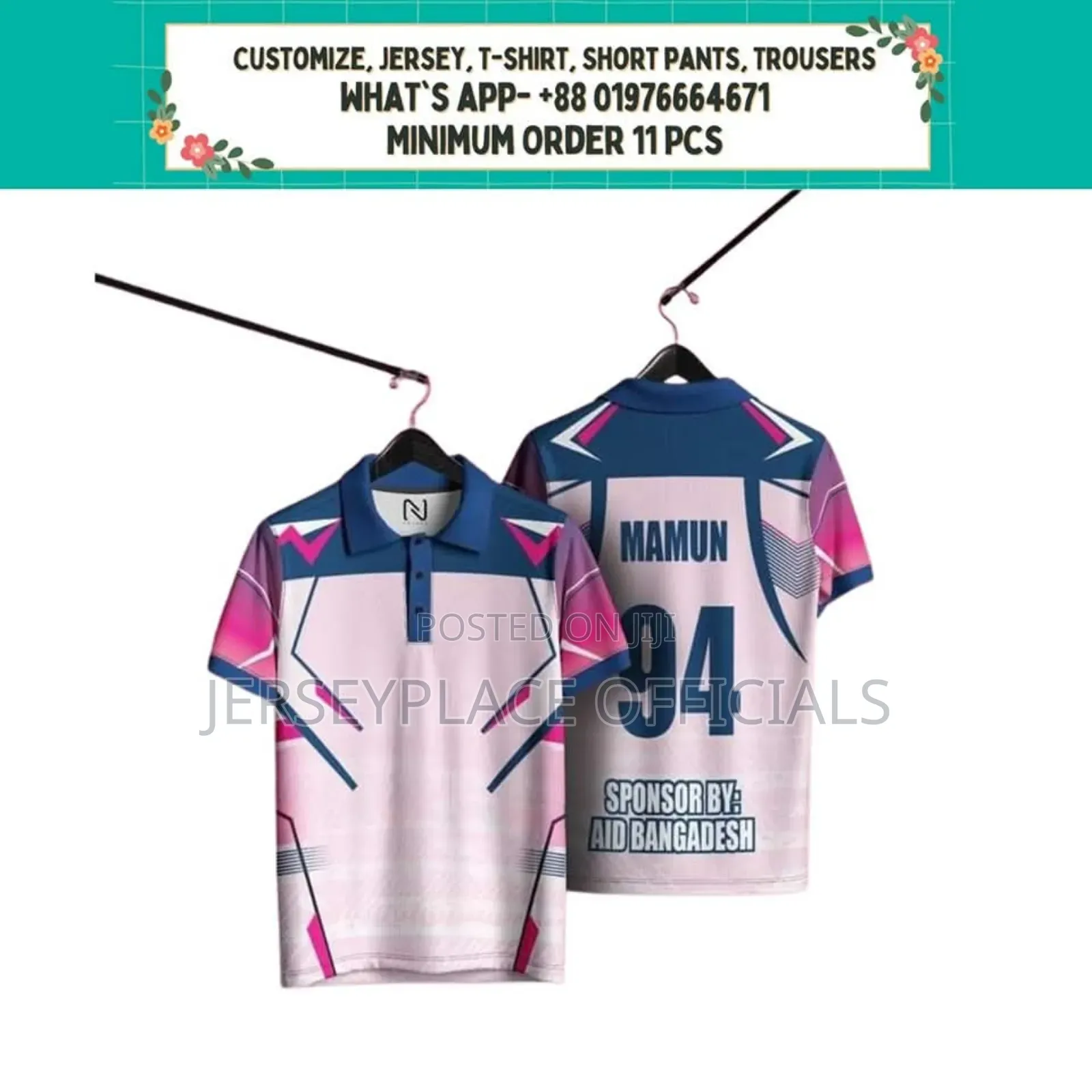 Customised Jersey Minimum Order 11 PCS