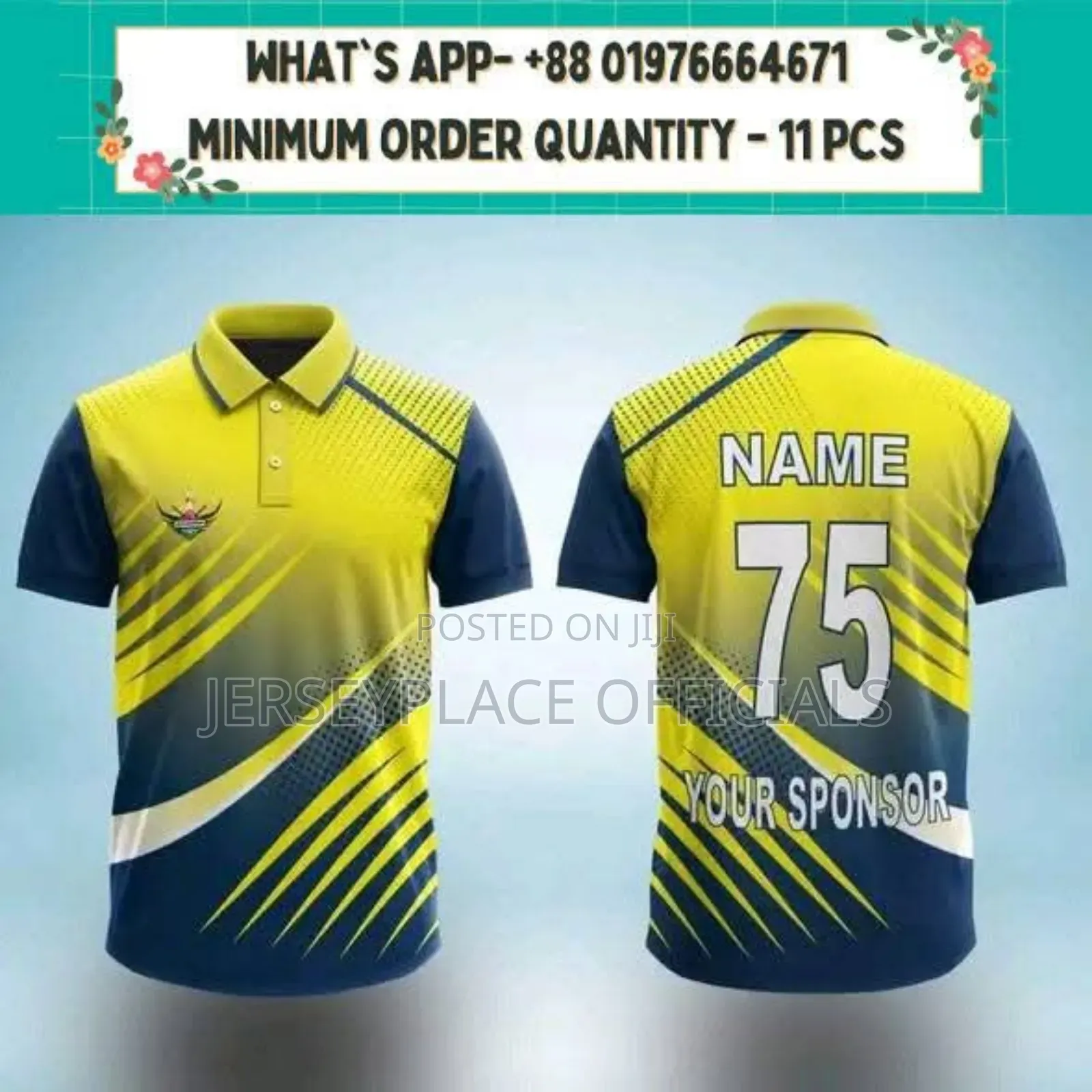 Customised Jersey Minimum Order 11 PCS