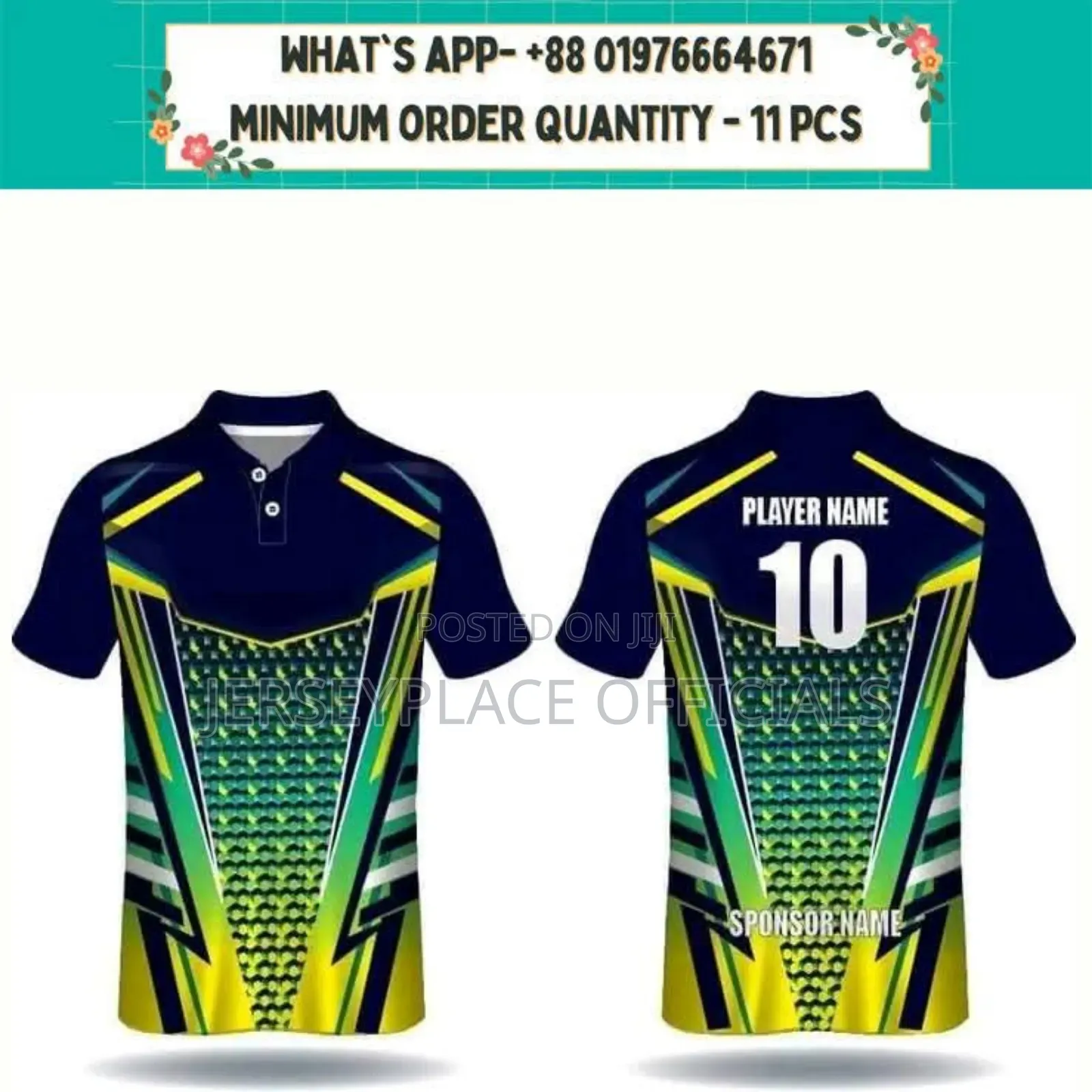Customised Jersey Minimum Order 11 PCS