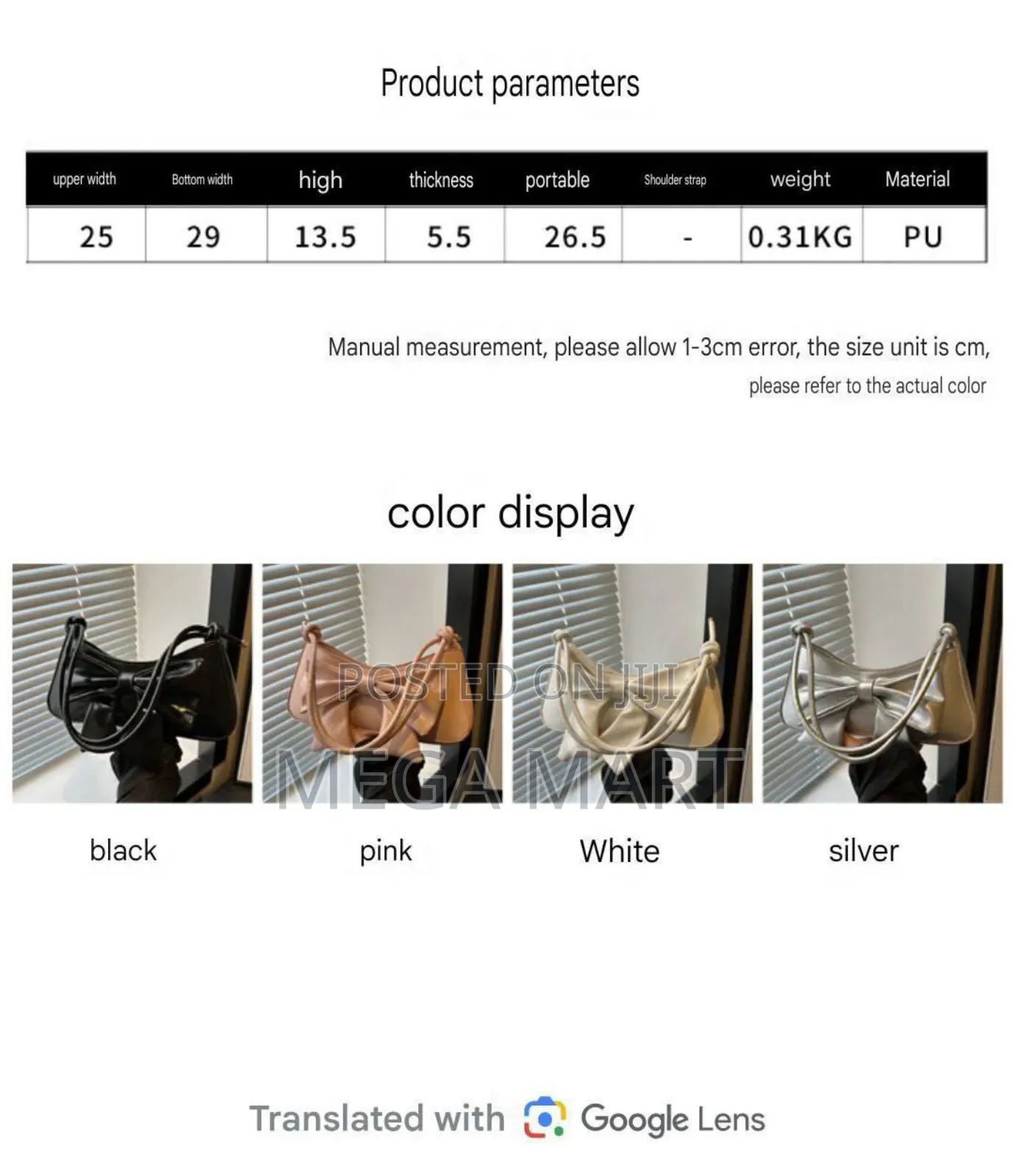 Pu Leather Underarm Bag Small Purse for Women(1615