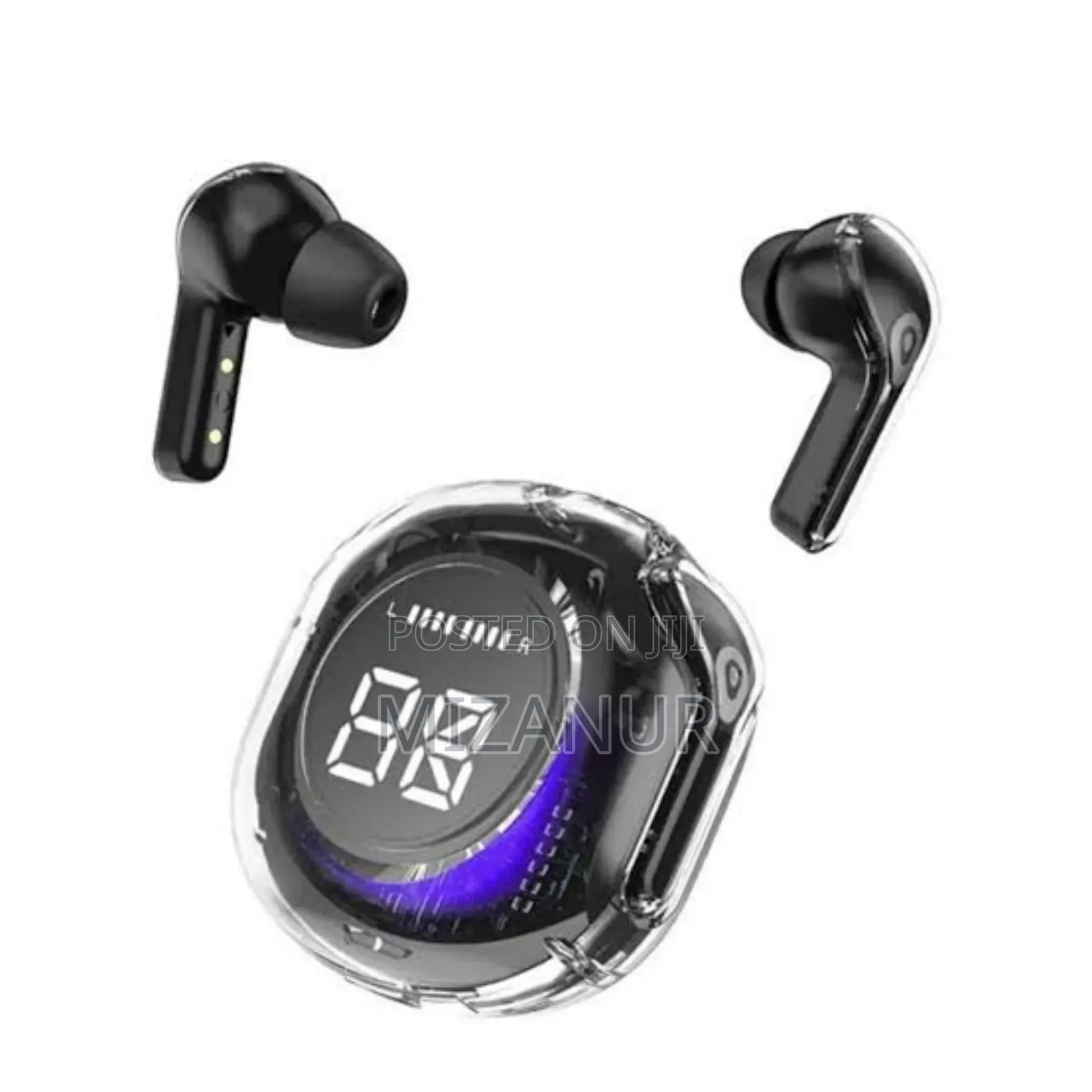 Ultra Pods Pro Bluetooth Earbuds With Display Transparenttws
