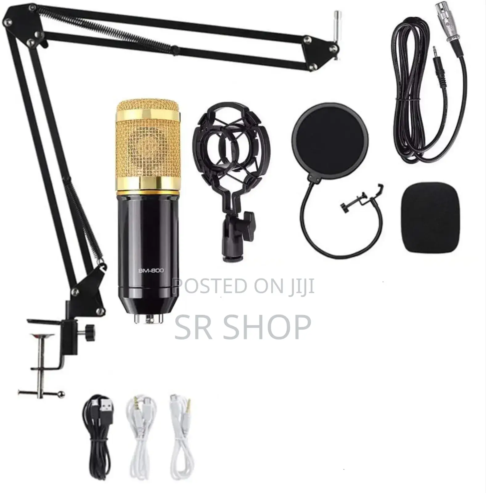 Live Studio Mic Bm-800 With V8 Sound Card Full Set