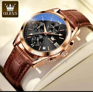 Stylish Olevs Leather Band Movement Type: