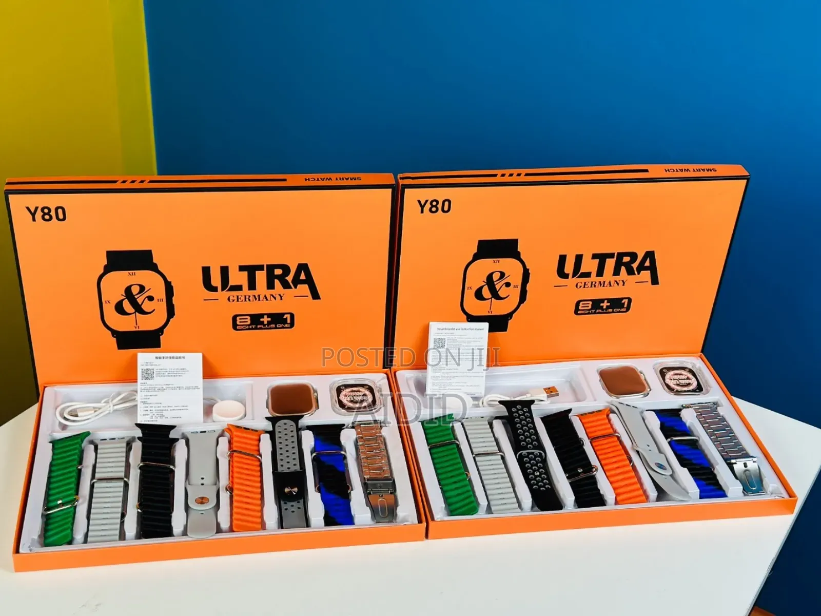 Y80 Ultra 8 Straps With Cover 8 in 1 Combo Smartwatch