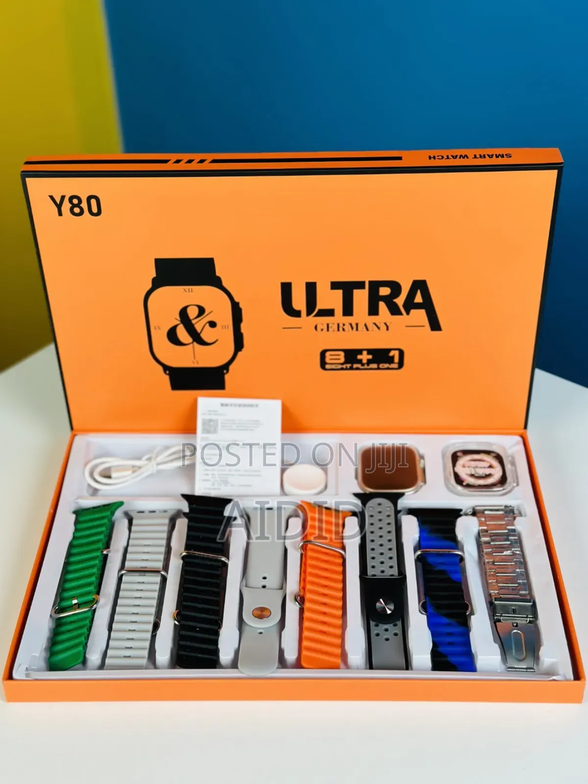 Y80 Ultra 8 Straps With Cover 8 in 1 Combo Smartwatch