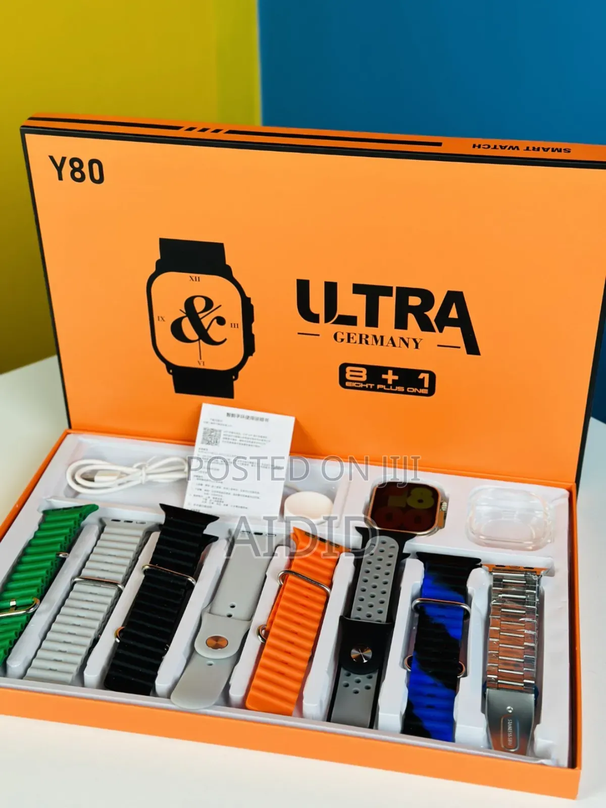 Y80 Ultra 8 Straps With Cover 8 in 1 Combo Smartwatch