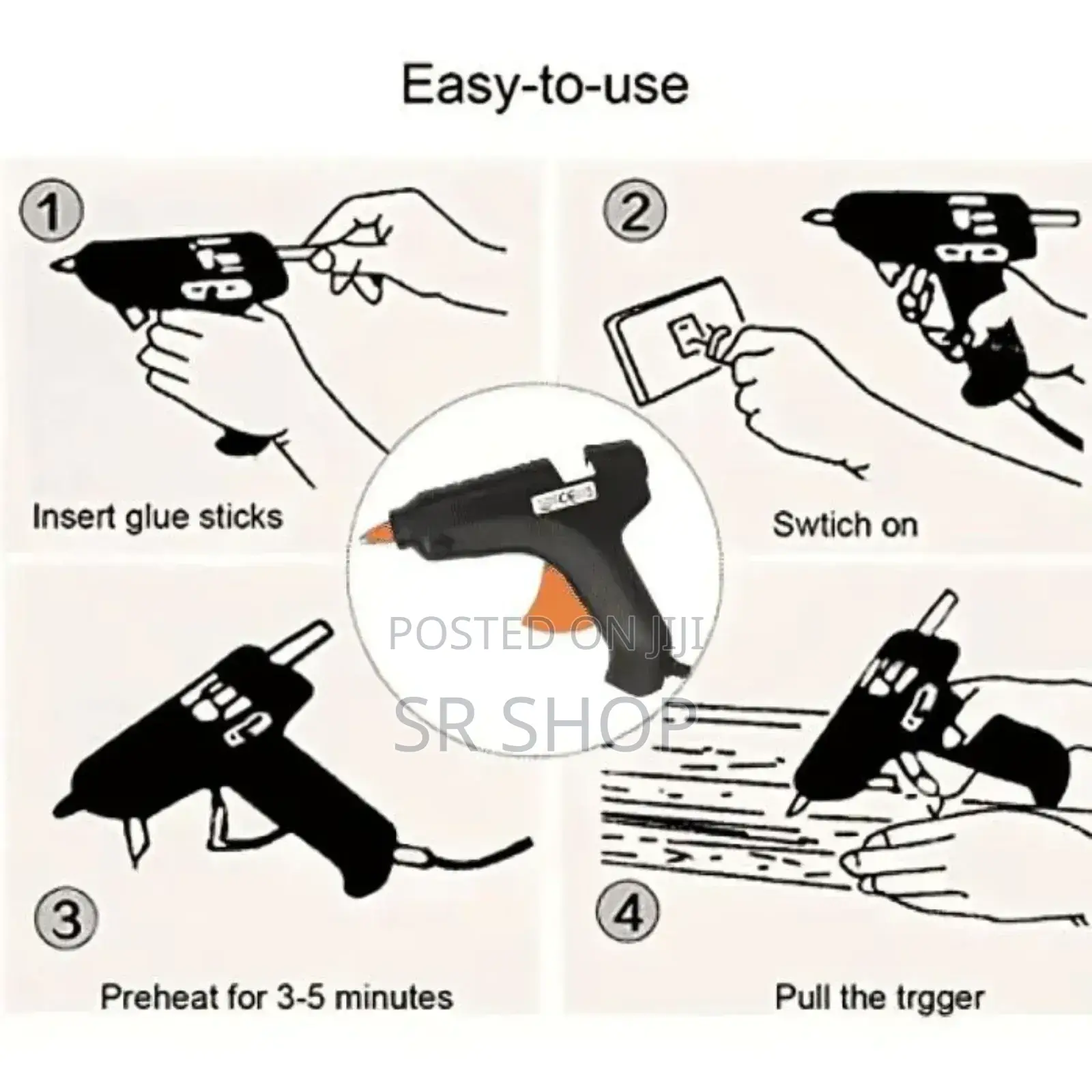 Hot Melt Glue Gun Kit for Quick Repairs With Free 02 Glue