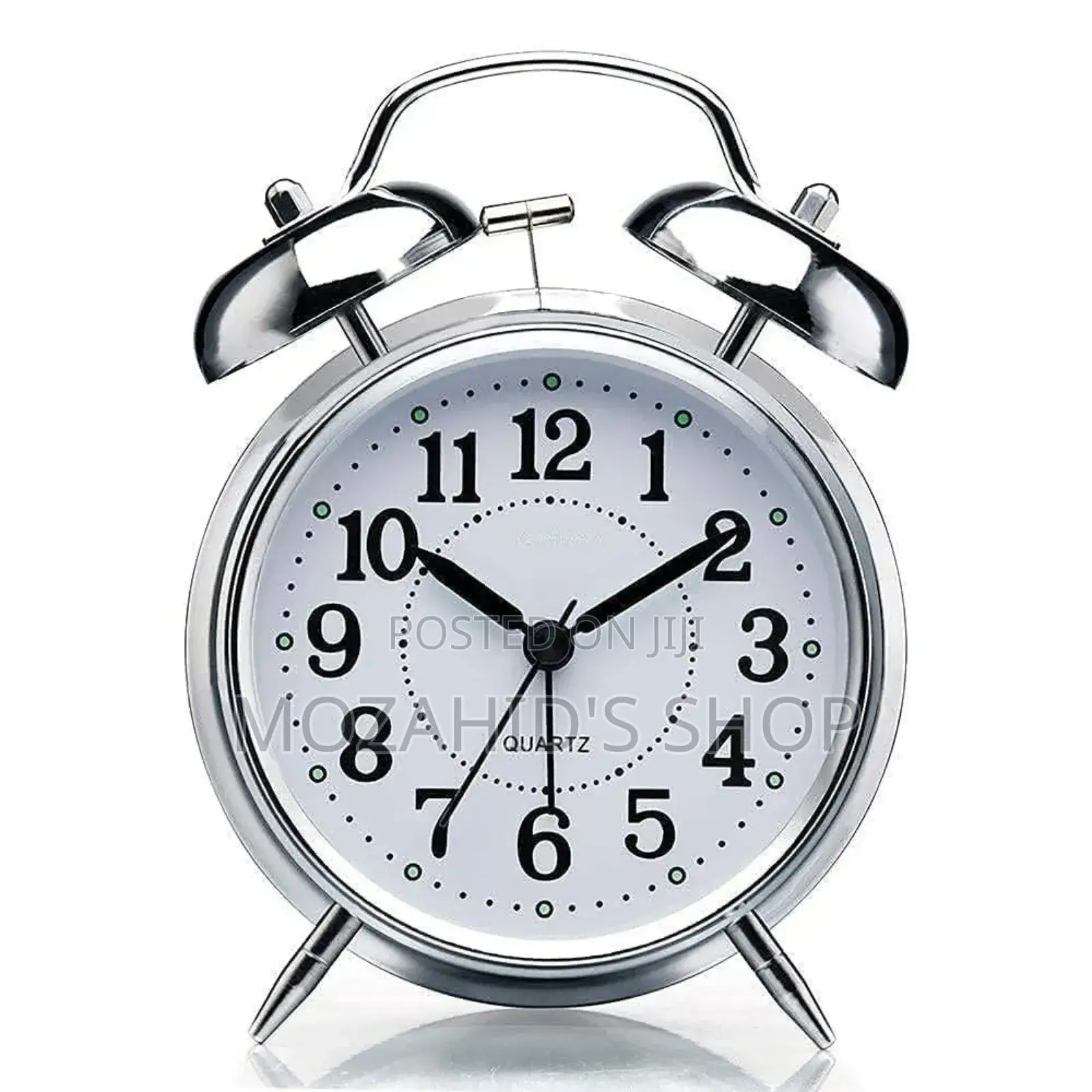 Round Copper Metal Twin Bell Alarm Clock