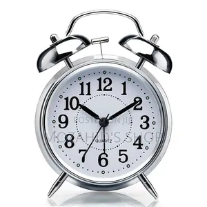 Photo - Round Copper Metal Twin Bell Alarm Clock